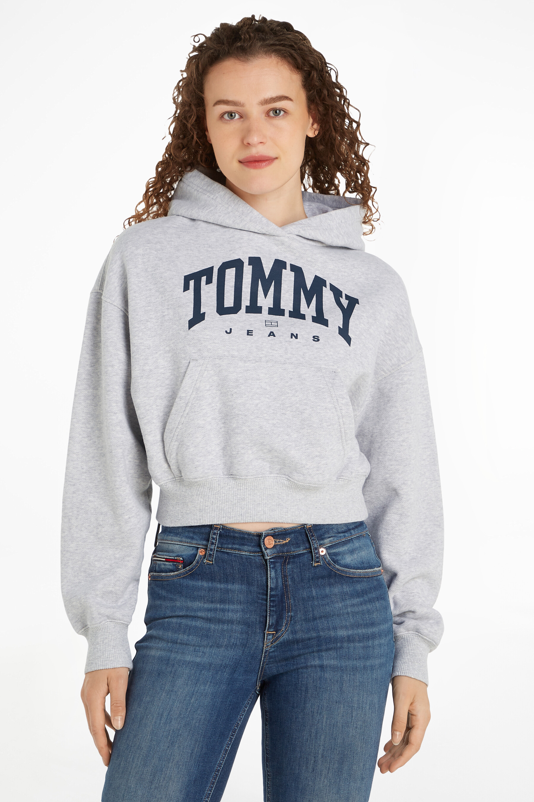 Sweater met kap Grijs Tommy Jeans DW0DW19291 P08 SILVER GREY POINTCARRE